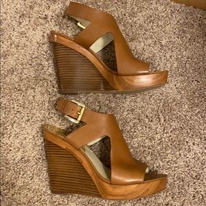 Michael Kors - Josephine Wedge, Cognac Leather